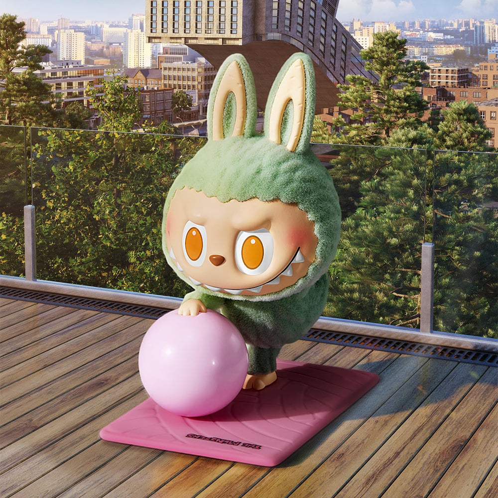 POP MART Lazy Yoga blind-box figure adds compact charm to shelves.