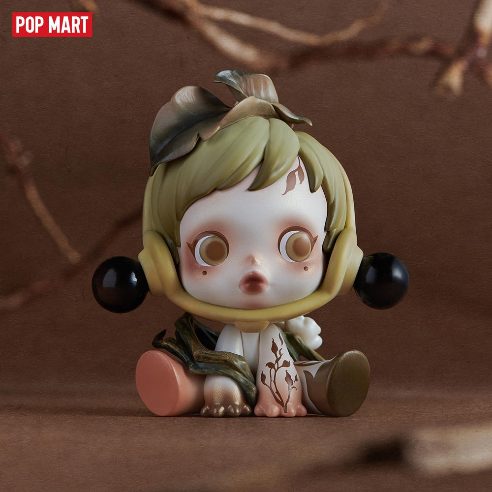 POP MART Skullpanda Ink Plum Blossom figure adds vibrant color to home decor.