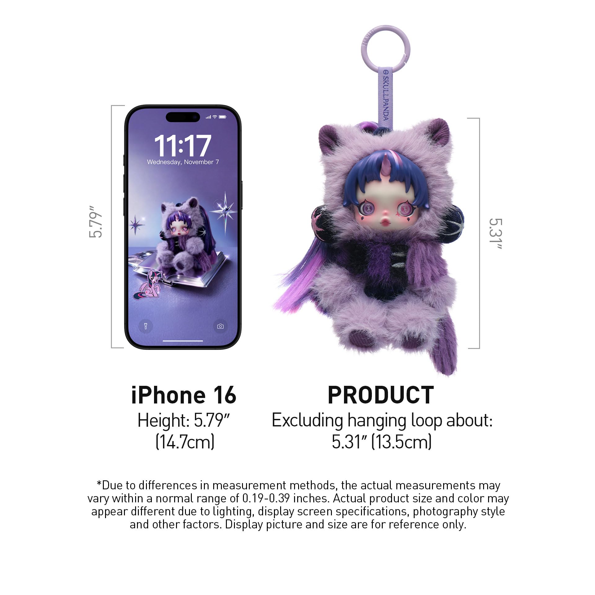 Home decor-ready plush pendant from Skullpanda × My Little Pony series.