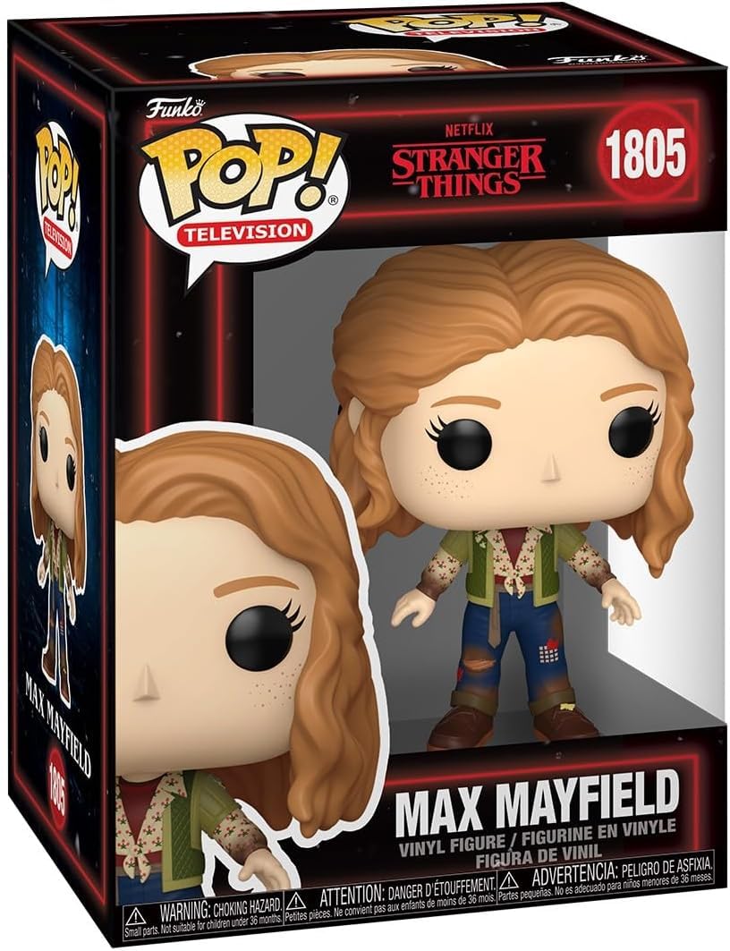 POP Stranger Things Max Mayfield 1805 figure with protective case for safe keeping.