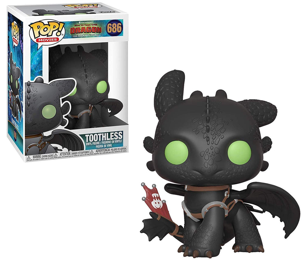 POP Toothless figure side view highlighting compact 3.75-inch scale for shelves