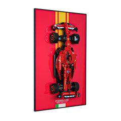 popbricks display board for Technic Ferrari 42207 wall art in a modern room