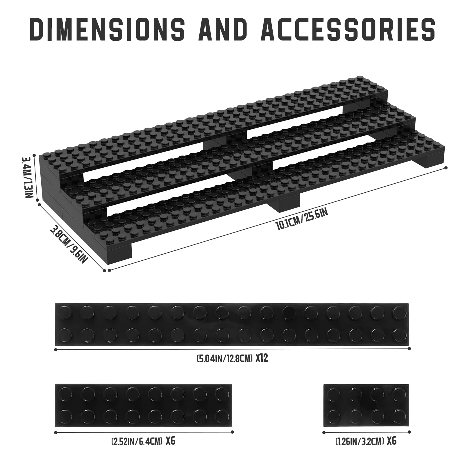Popbricks easy-snap assembly stand ideal for travel and shows.