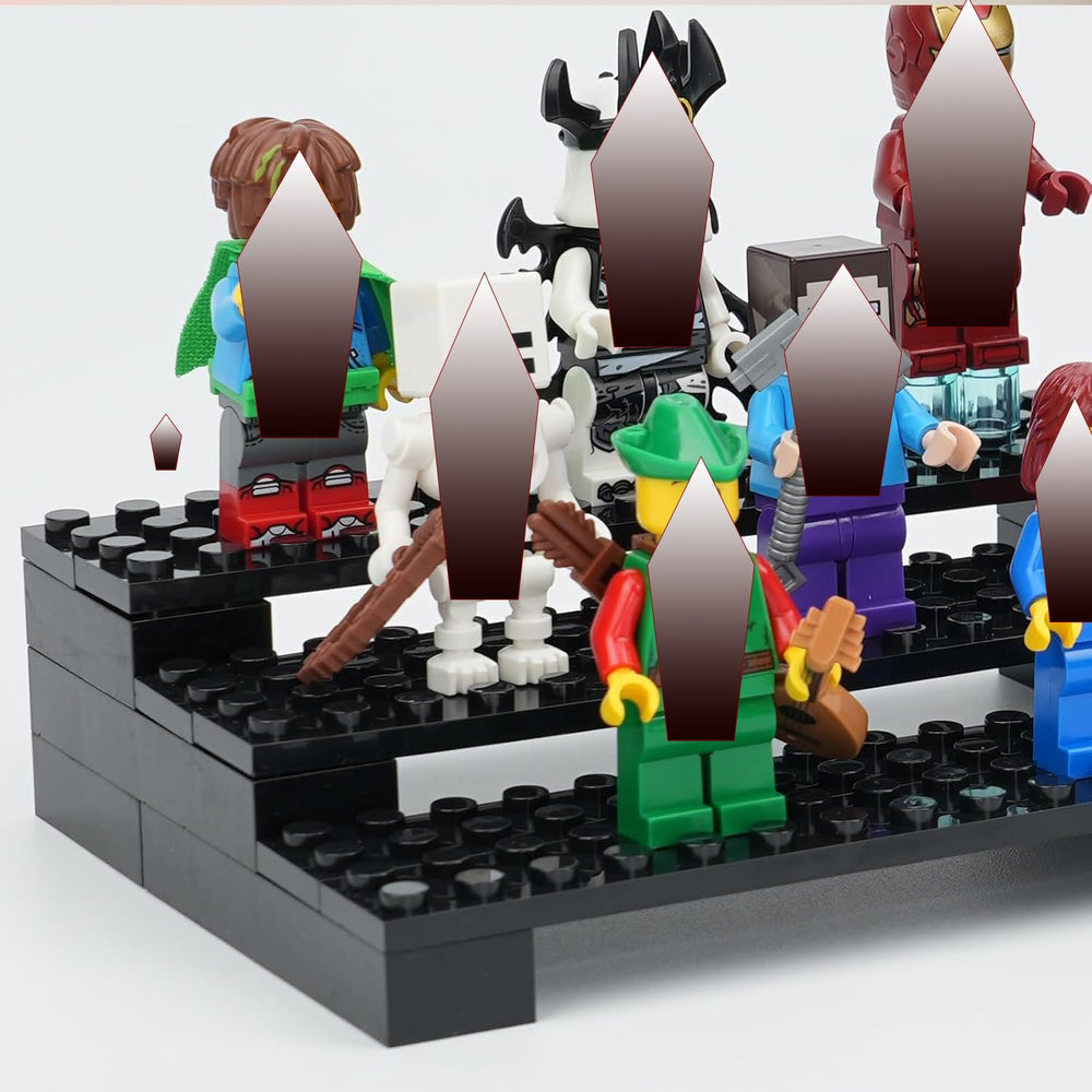 Popbricks minifigure collection organizer holds up to 35 figures for neat displays.