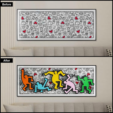 Popbricks pre-installed mounting holes simplify wall hanging.