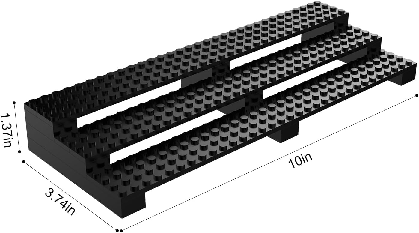 Popbricks three removable tiers enable flexible arrangement and full visibility.