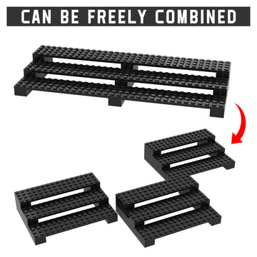 Popbricks display case holds up to 66 figures for a neat shelf showcase.