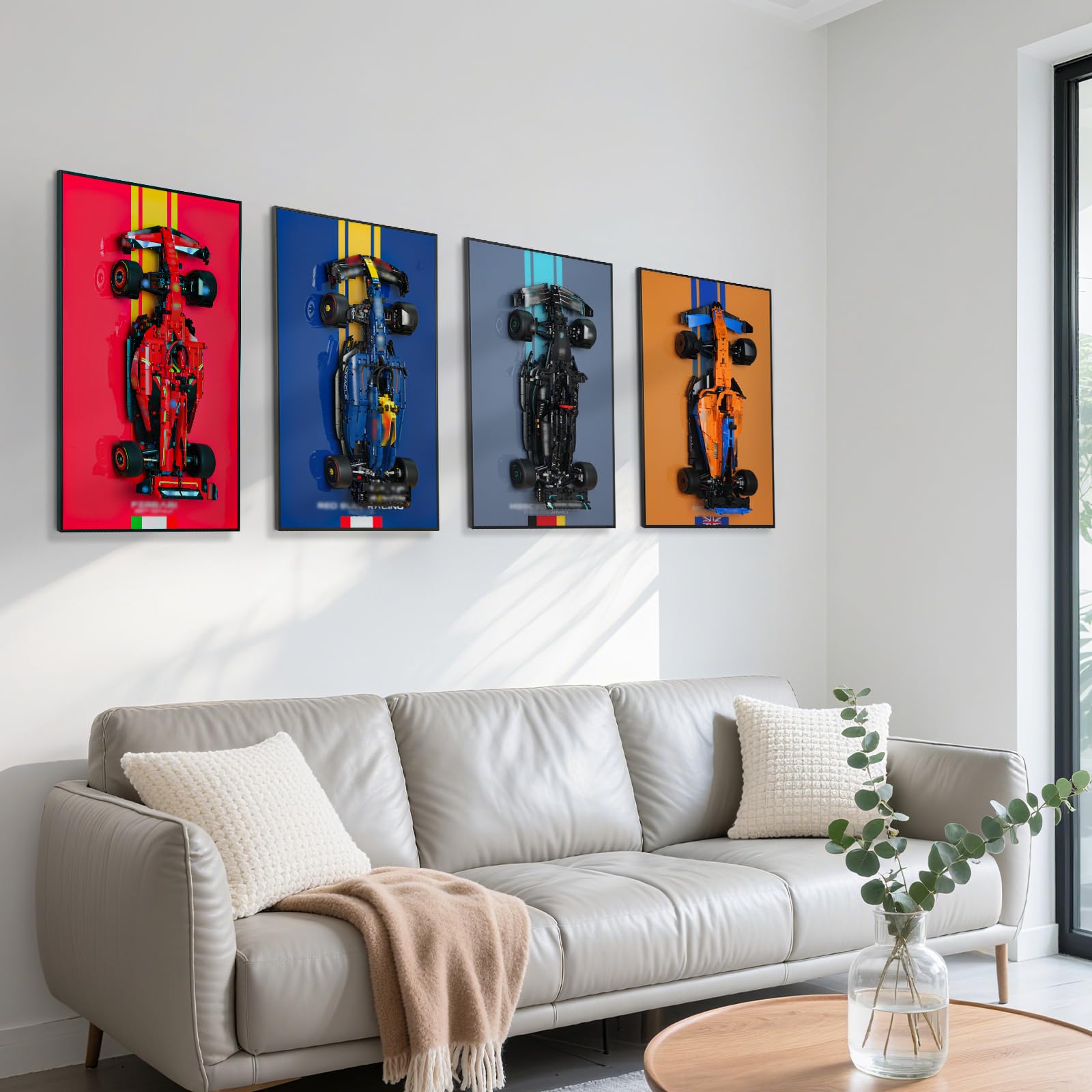 popbricks UV printing shows vibrant colors and fine detail on the Ferrari model