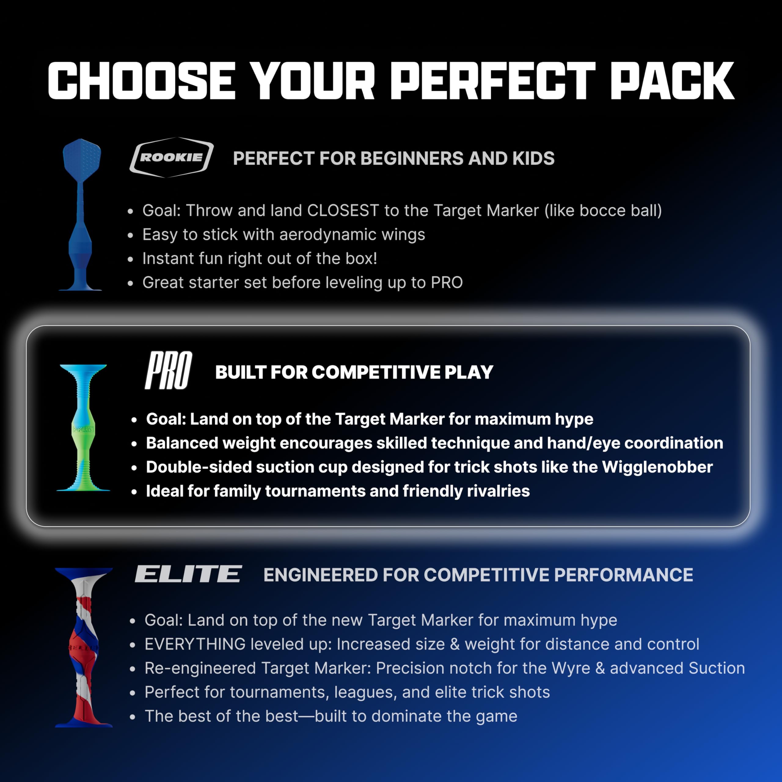Popdarts PRO Pack in use on a kitchen counter for fast rounds.