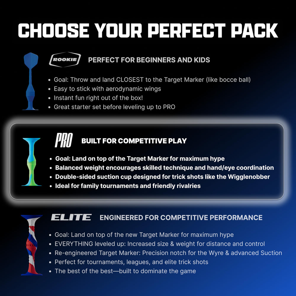 Popdarts PRO Pack in use on a kitchen counter for fast rounds.