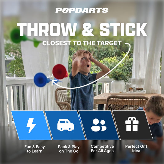 Popdarts Rookie Pack contents laid out for quick setup