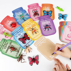 POPGIFTU mason-jar cards feature pre-punched holes for quick assembly.