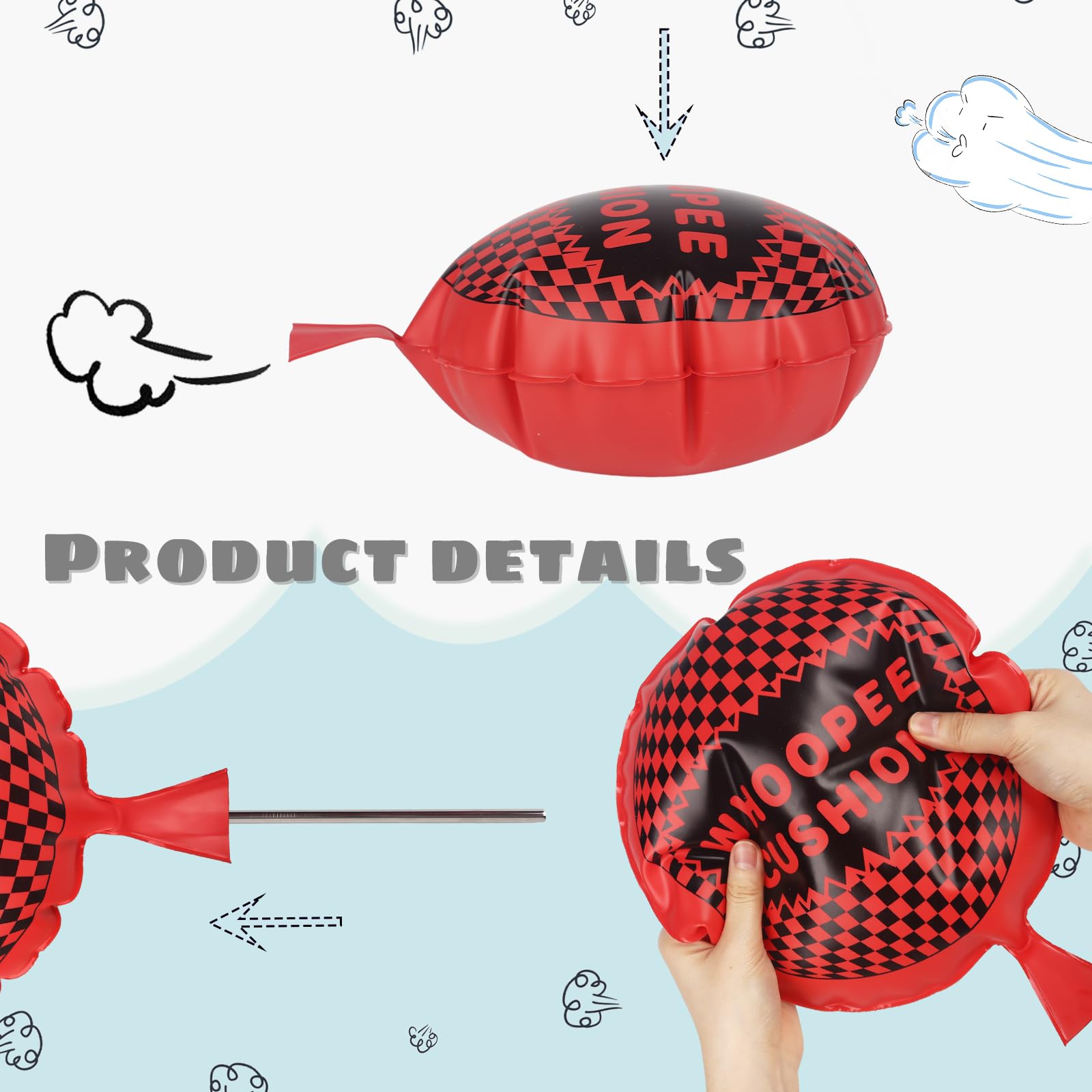 POPLAY 10-inch cushion with inflate tube ready to use