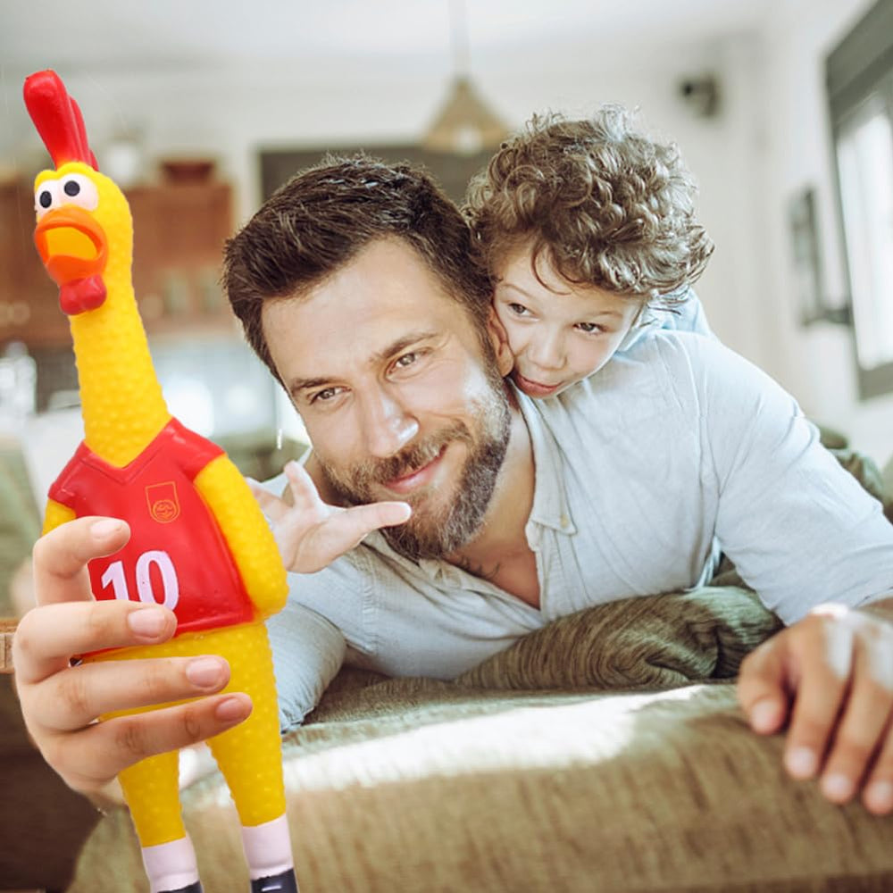 POPLAY 14-inch chicken toy ideal for stress-relief moments.