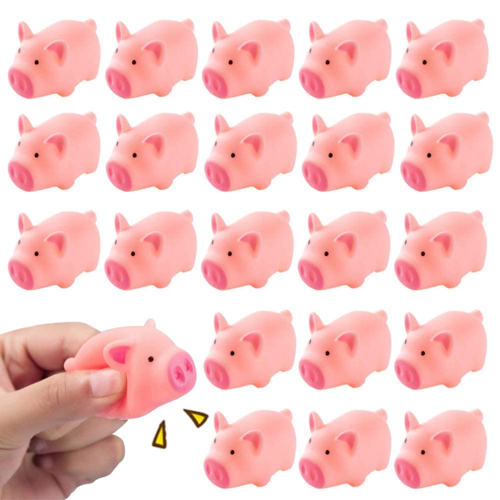 POPLAY HAKACC pink mini pig bath toy floats for bath time fun