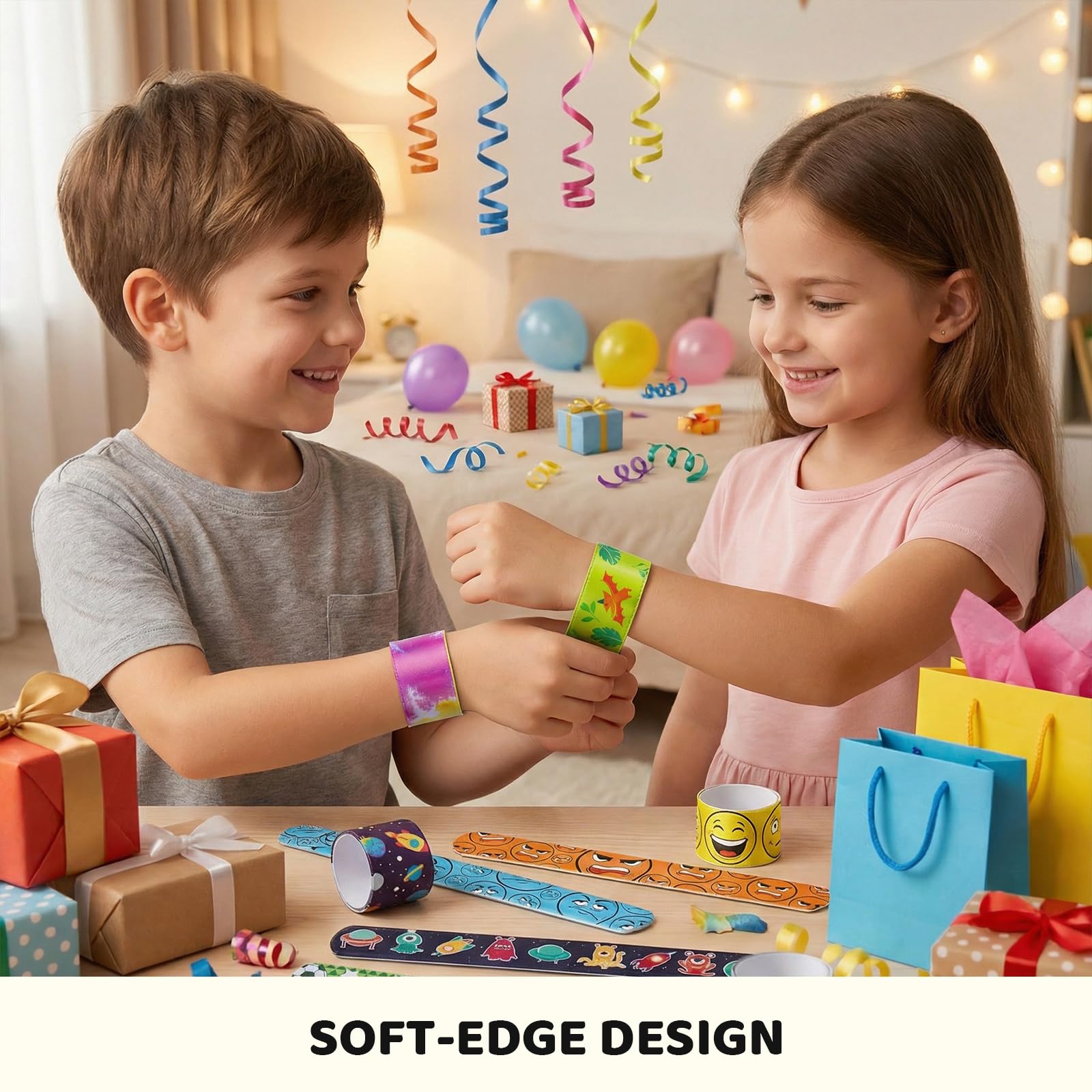 POPLAY soccer-theme slap bracelet engages active kids during events.
