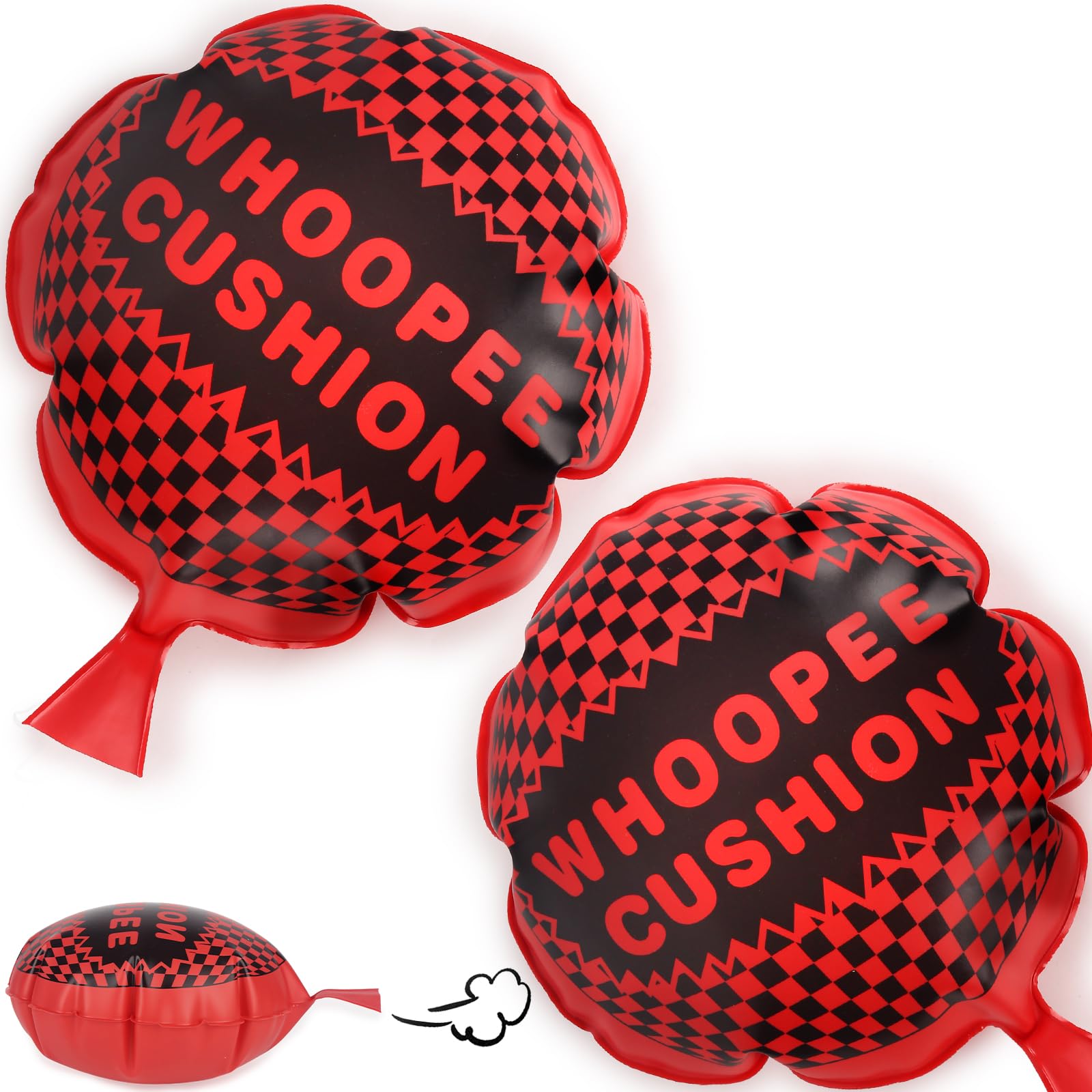 POPLAY whoopee cushion red front view for instant party pranks