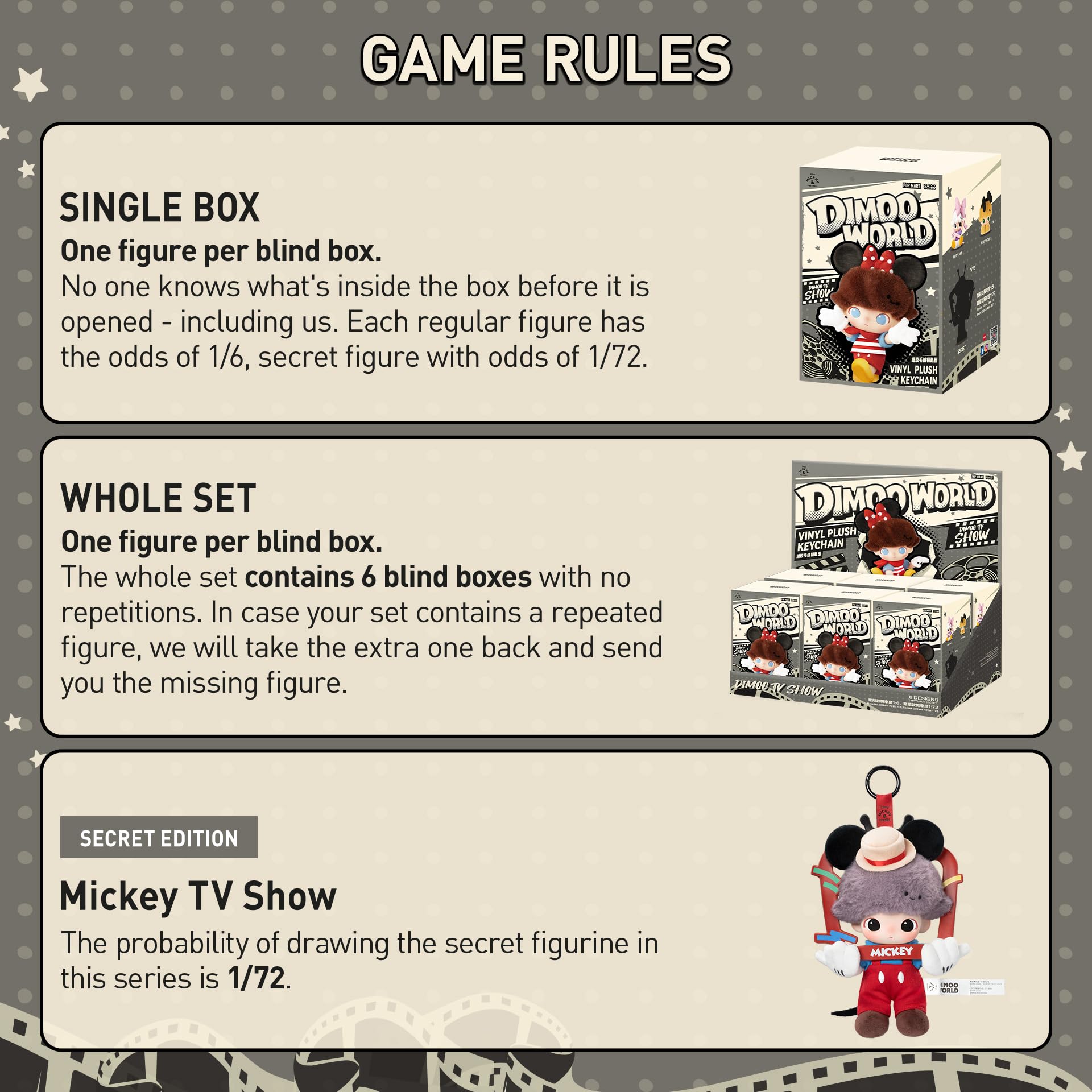 DIMOO Disney blind box random design reveal encourages gifting and collecting