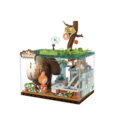 POP MART Monsters Forest Secret Base Labubu building toy set pieces support imaginative construction