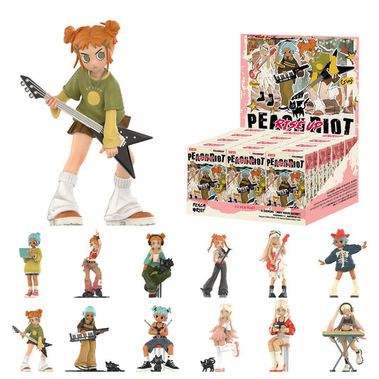 POP MART Peach Riot Rise Up box with mystery figure for collectors.