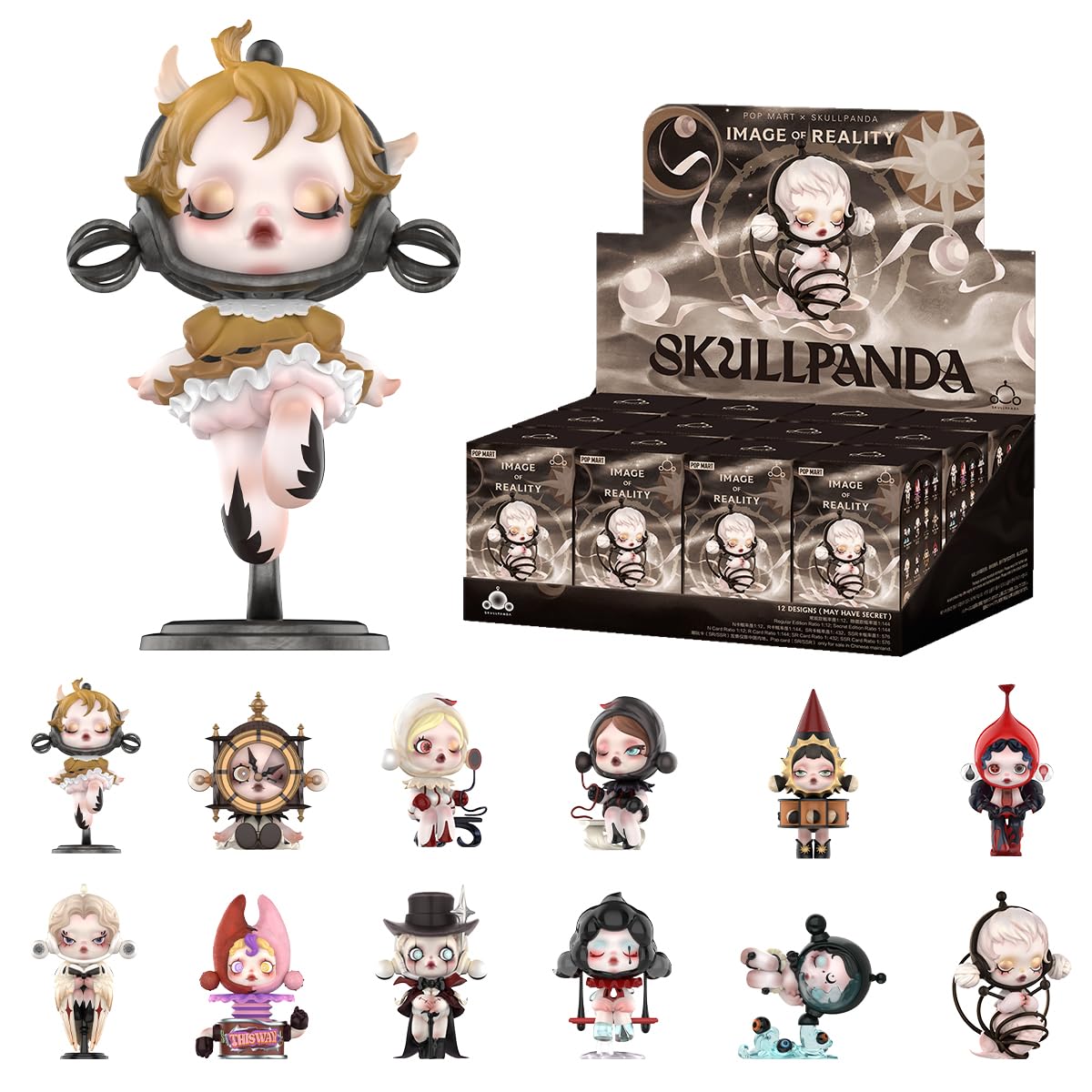 POP MART Skullpanda image of reality series figure for stylish collectible display