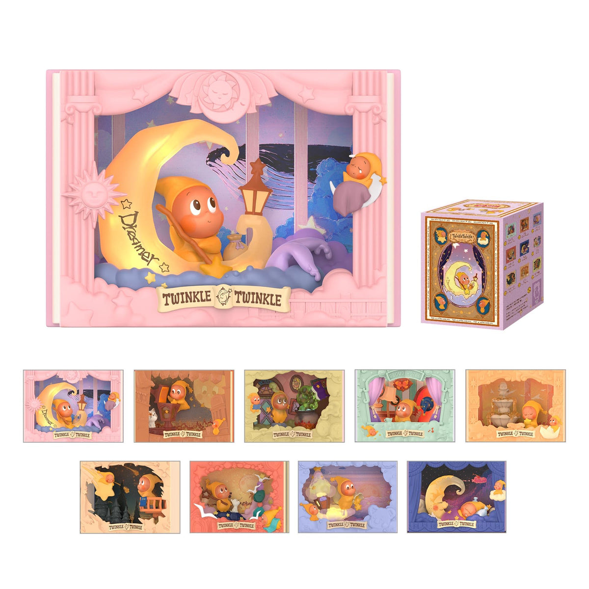POP MART Twinkle Twinkle light-up front box for desk display and gifting