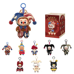 POP MART Why So Serious plush doll pendant figure for display and collection.
