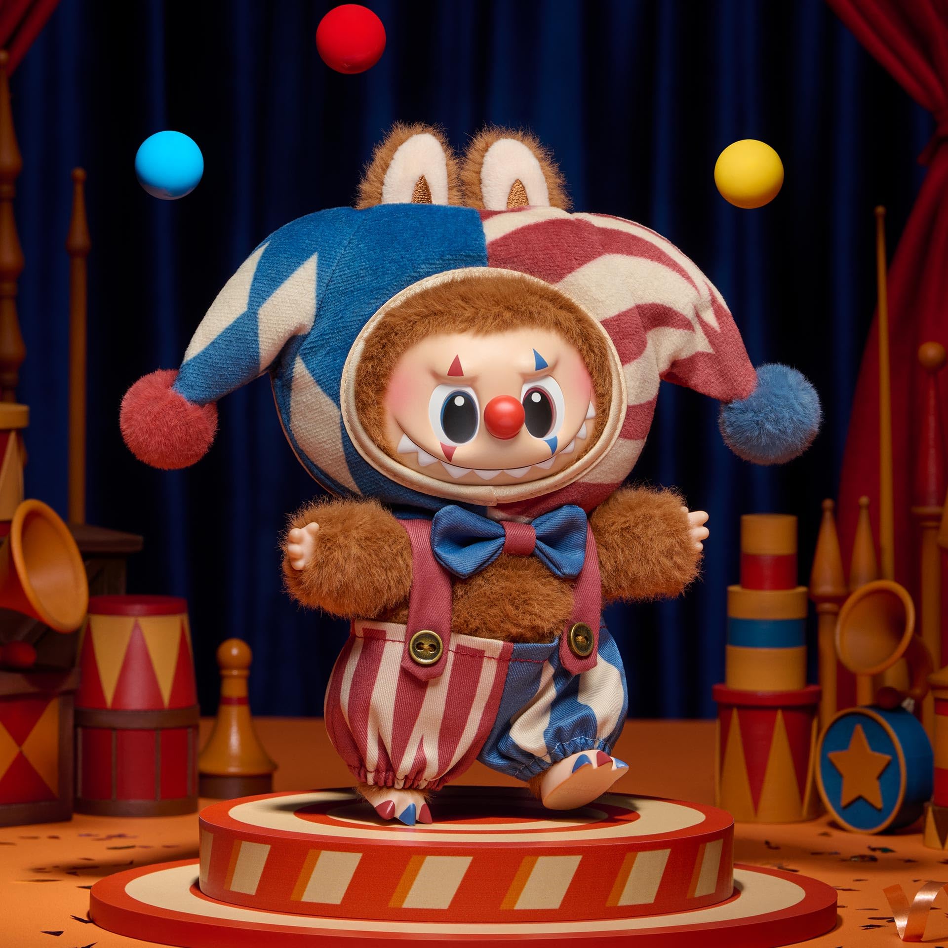 POP MART Why So Serious plush figure highlights playful design for desk decor.