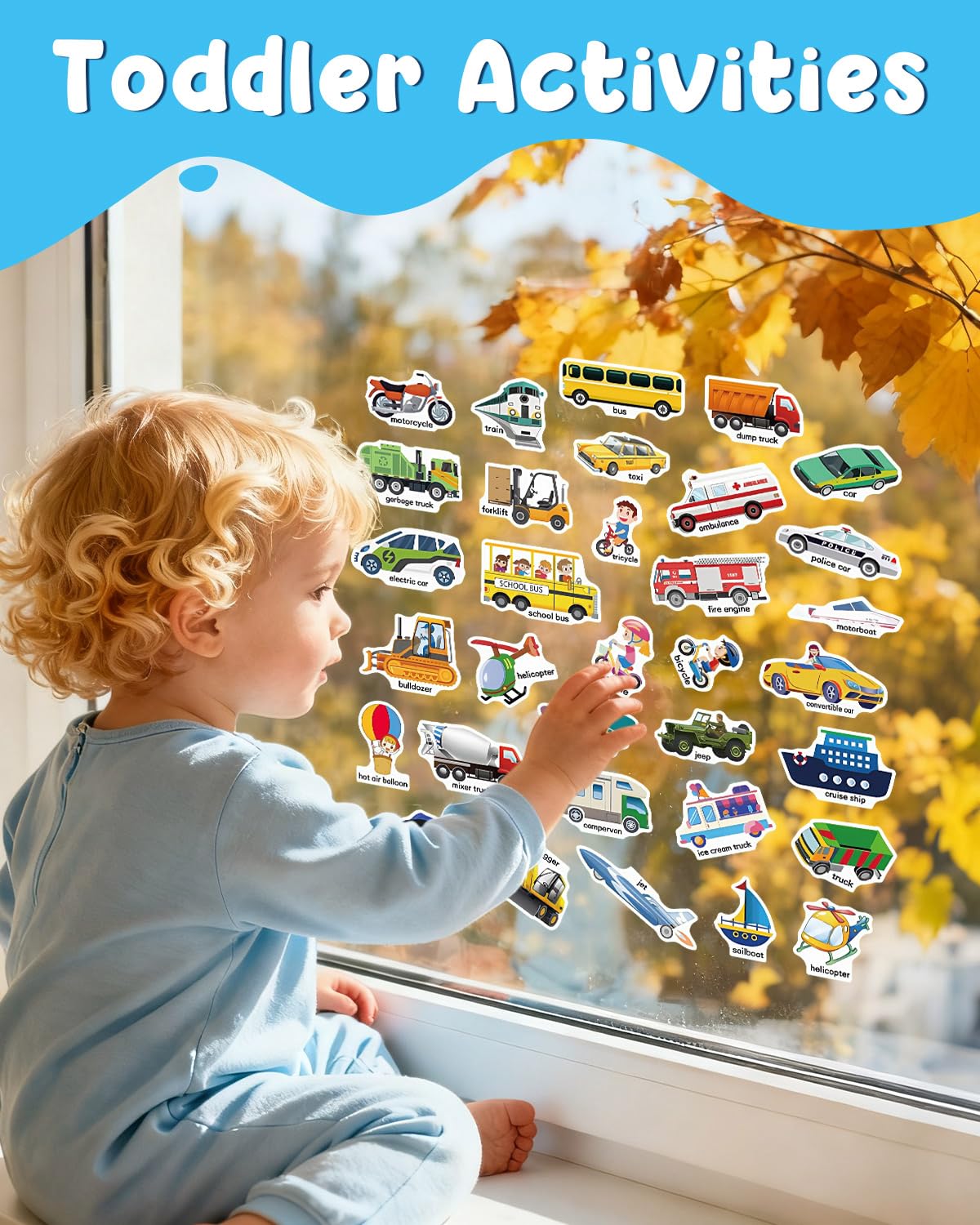 Popokeegoo ocean sticker set sticks on bottles and glass surfaces.