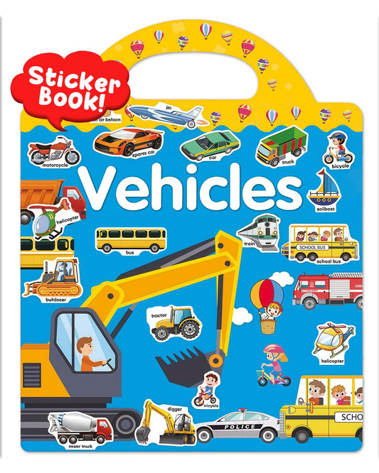 Popokeegoo vehicle sticker book offering engaging, screen-free travel fun for kids.