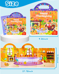 Popokeegoo Thanksgiving stickers (36 pieces) for themed play and learning