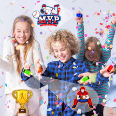 POPOOO trophy pattern finger light highlights achievements at parties.