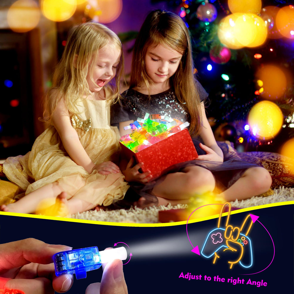 POPOOO LED finger lights toy pistol pattern for playful celebrations