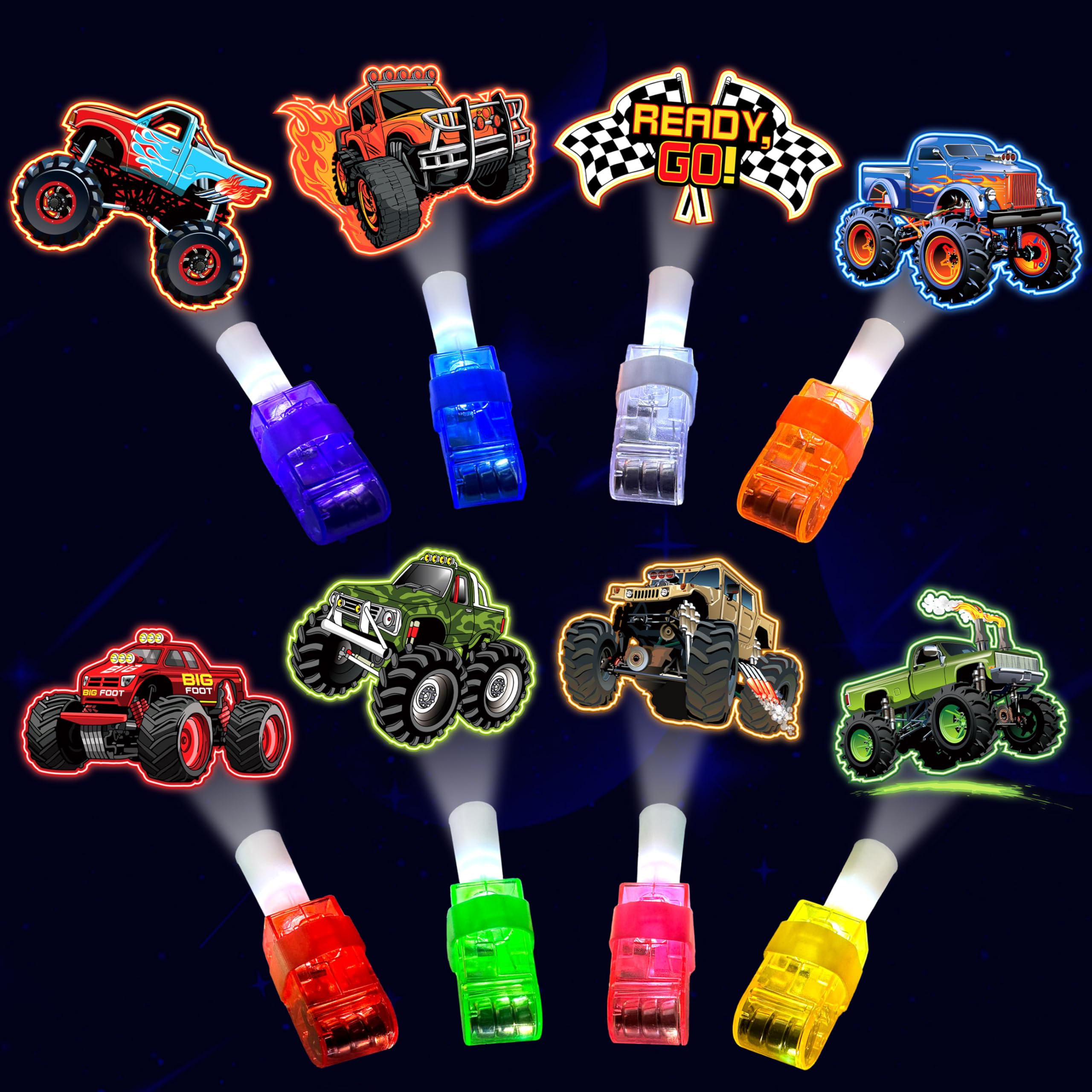 POPOOO monster truck finger light in big car design for vivid party glow