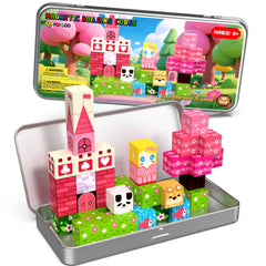 POPOOO Princess magnetic blocks cubes ideal for portable on-the-go play.