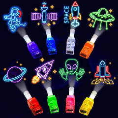 POPOOO space finger light rocket glows vividly for festive party moments.