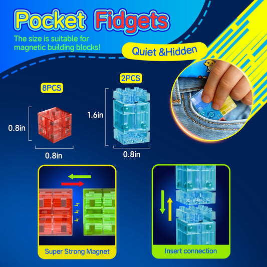 PopPlaying clear magnetic blocks collection sparks color theory exploration.