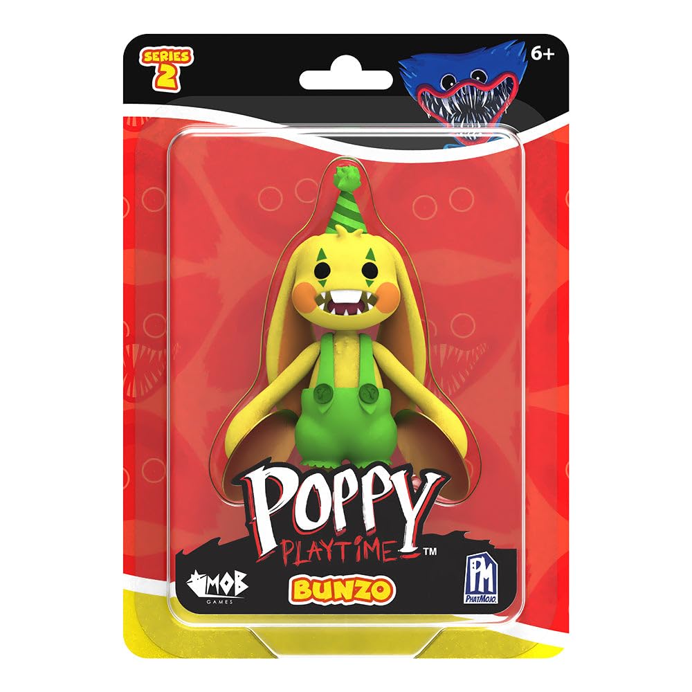 Poppy Playtime Bunzo Bunny figure in a dynamic pose for display or play.