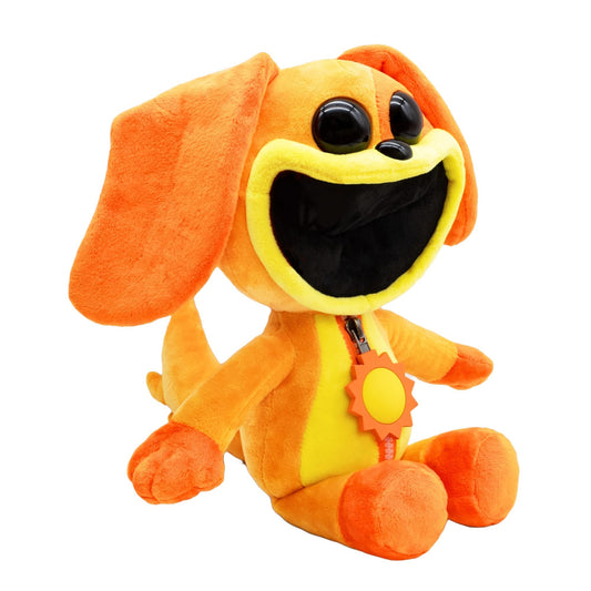 Poppy Playtime DogDay plush on a shelf for display