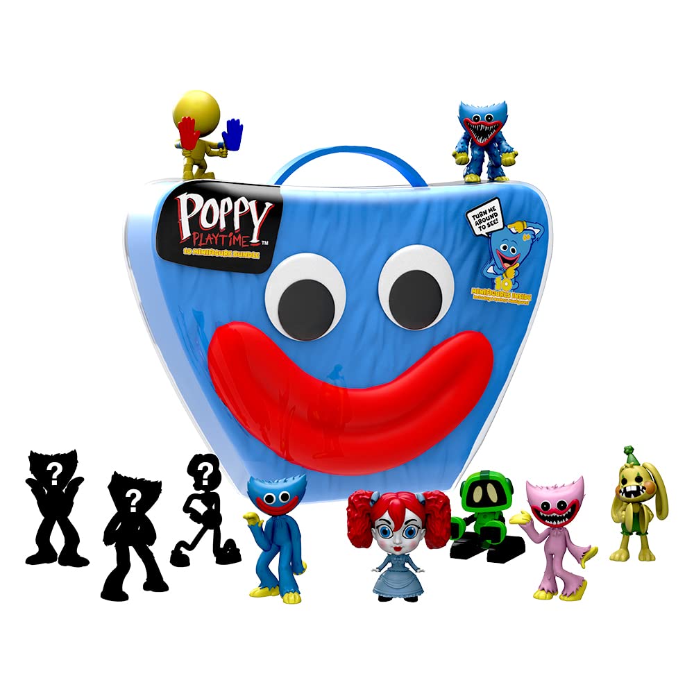 Poppy Playtime minifigure collector case with Huggy Wuggy keeps figures organized