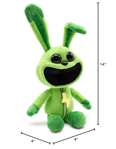 Poppy Playtime Smiling Critters green plush doll care label with easy maintenance tips