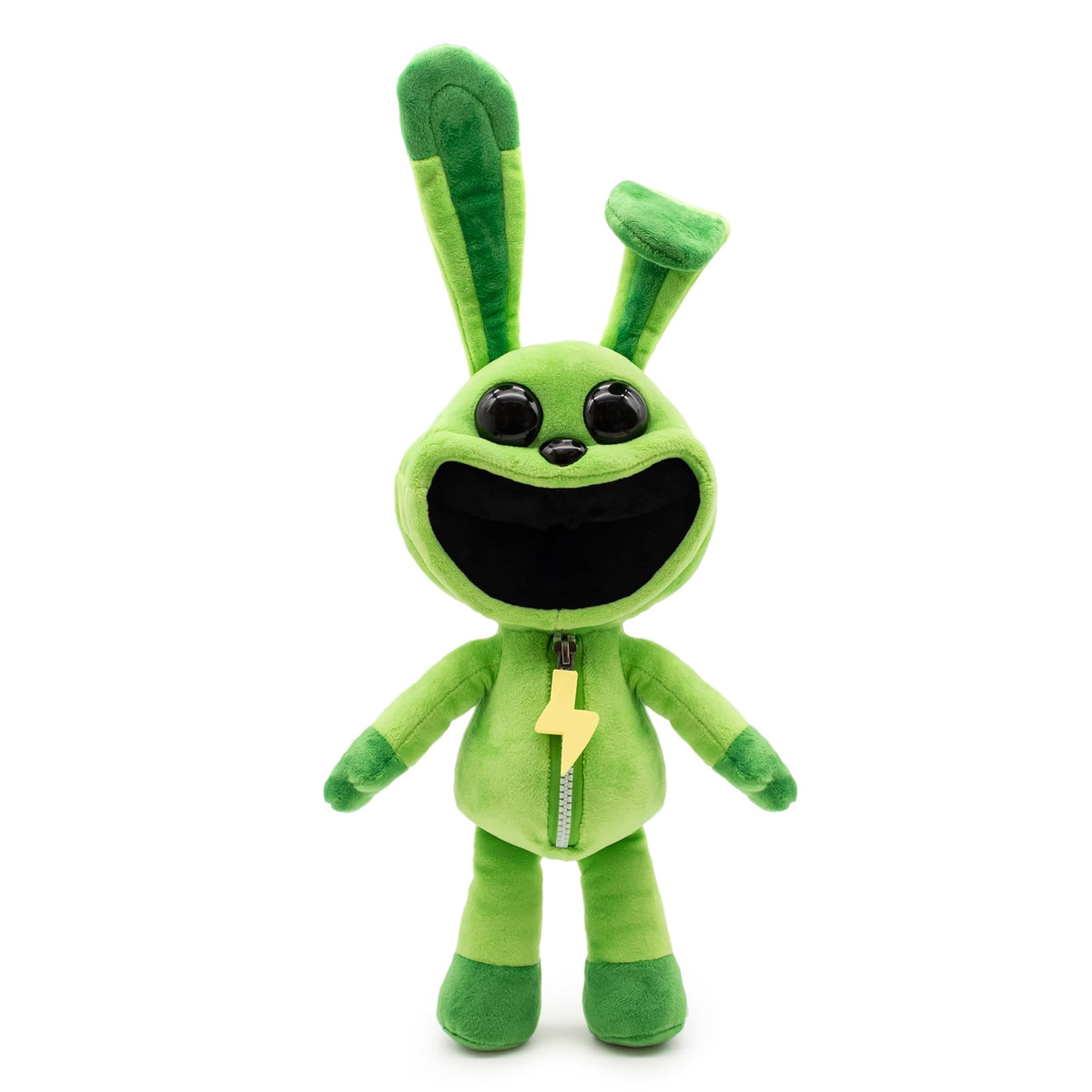 Poppy Playtime Smiling Critters green plush doll front view for cozy cuddles