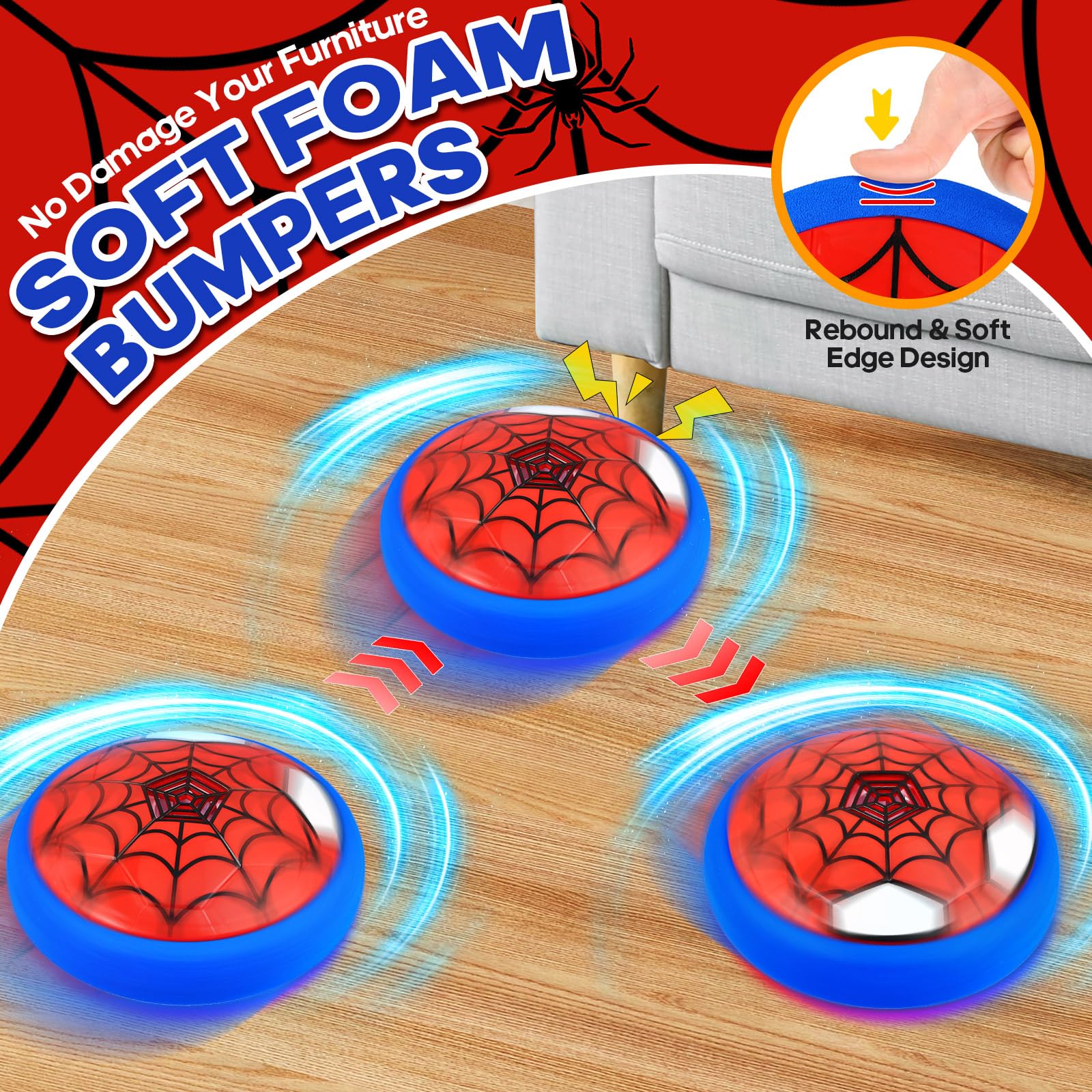 POPSVON soft foam bumper protects floors during kicks and passes