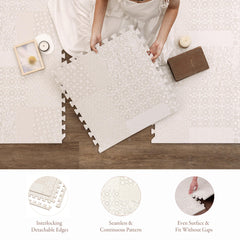 PopsyKosy interlocking tiles snap together for quick setup.