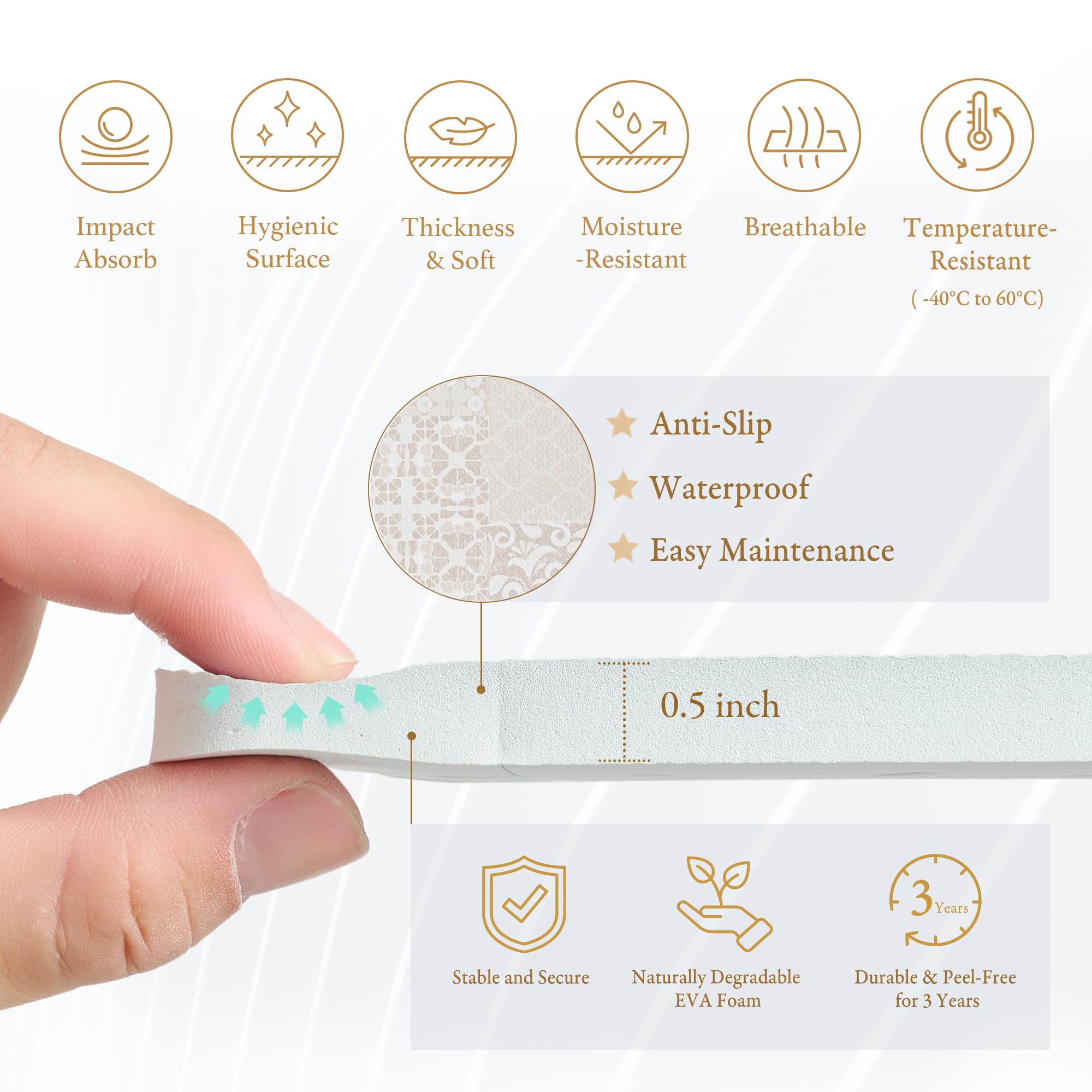 PopsyKosy non-toxic EVA foam keeps the surface gentle and durable.