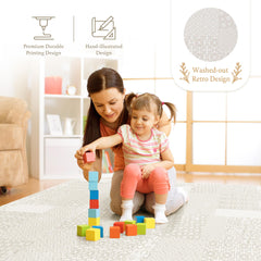 PopsyKosy play mat thick padding highlights 0.5-inch comfort during play.