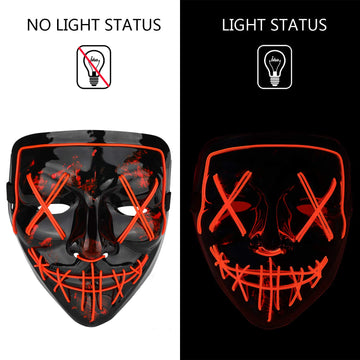 Poptrend LED mask for Halloween costumes with vibrant, attention-grabbing illumination.