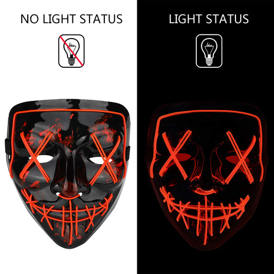 Poptrend LED mask for Halloween costumes with vibrant, attention-grabbing illumination.