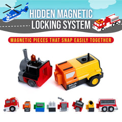 Popular Playthings 3D-puzzle style building with magnetic pieces.