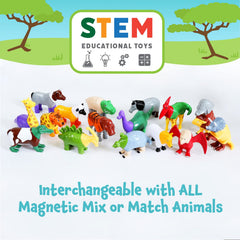 Popular Playthings magnetic animals mix-puzzle: dozens of combos from a single set.